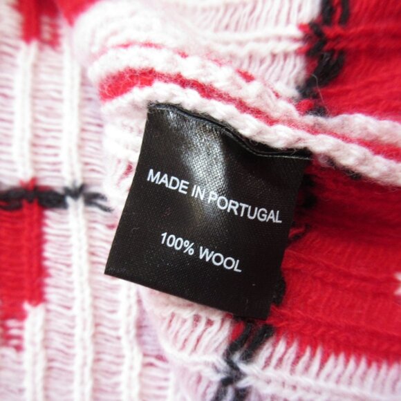 Rowing Blazers Warm & Wonderful Diana Sweater in Red Black Sheep Wool Knit M - Picture 4 of 7